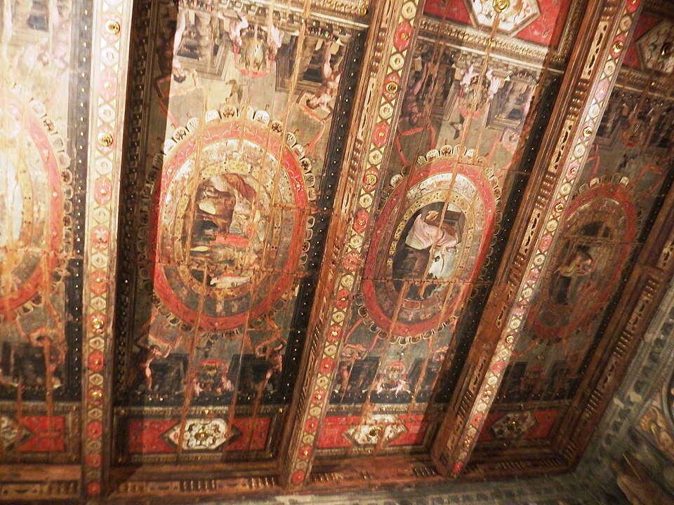 Bologna, Palazzo Poggi, Sala di Davide, suffitto