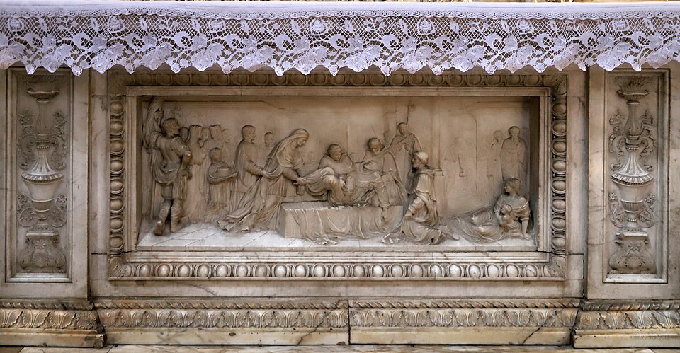 Autori vari, arca di san domenico, morte di san domenico di jean-baptiste boudard, 1768, 02