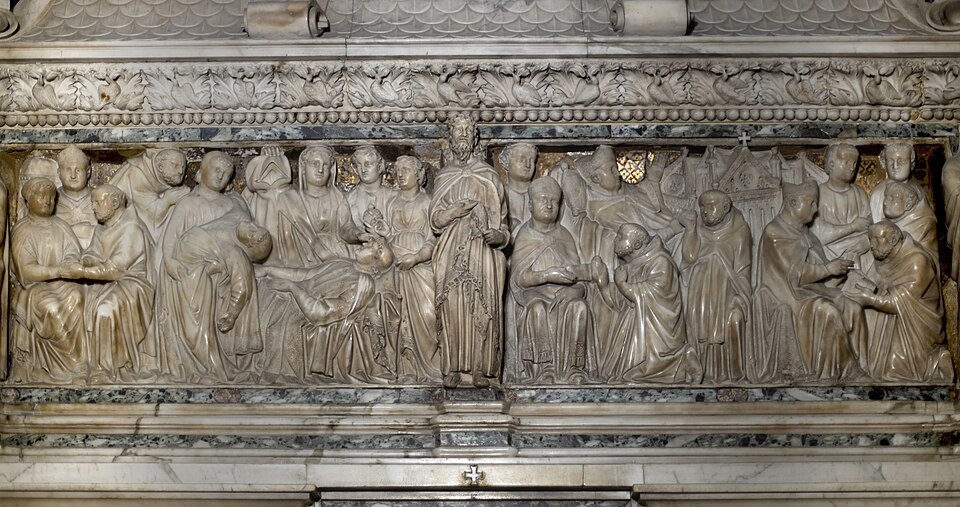 Nicola Pisano e aiuti, sarcofago dell'Arca di S. Domenico, lato posteriore