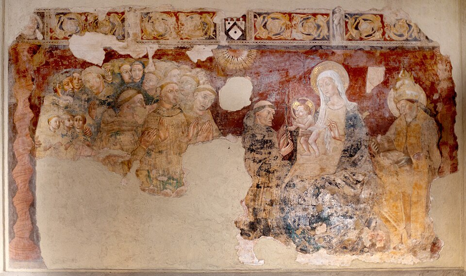 Cortile di Pilato, affresco del XV sec